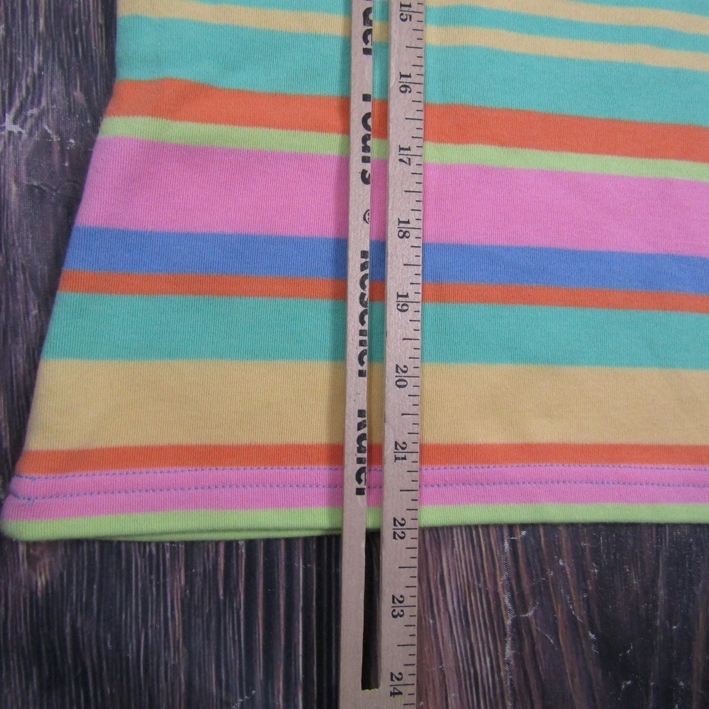 Sag Harbor Womens Small Multicolor Striped T Shirt Short Sleeve Crew Granny 90s - Picture 5 of 5